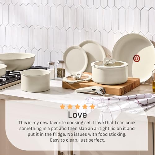 Ingenio Essentials Cookware Set with Detachable (Beige / 11-Piece)