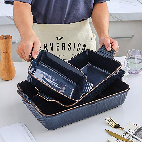 Bakeware Set Ceramic Baking Dish (Dark Blue)