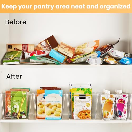 6 Pack Clear Storage Bins (6 Count)