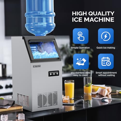 150LBS 24H Commercial Ice Maker Machine with 2 Water Inlets (150LB)