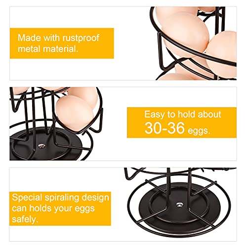 Spiral Design Metal Egg Skelter Dispenser Rack