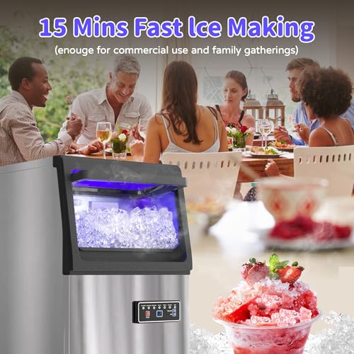 Commercial Pellet Ice Machine 80LB (80Lbs/24H / Chewing ice)