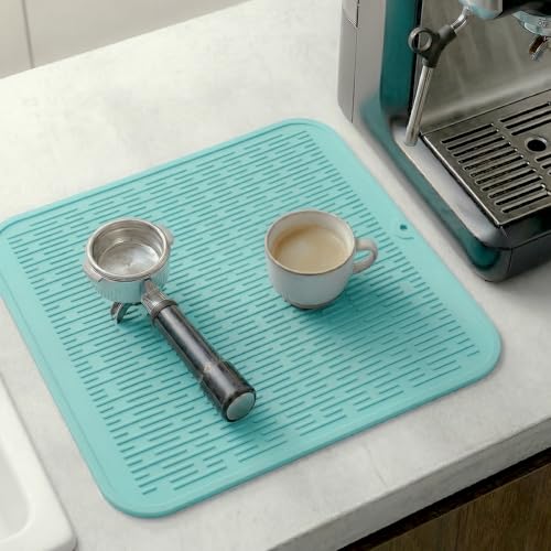 Silicone Dish Drying Mat for Multiple Usage (Mint / 18"L x 16"W)