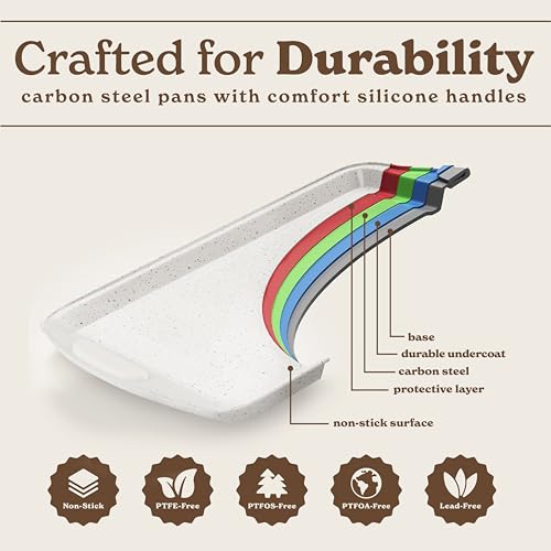 Nonstick Stackable Bakeware Set (Cream - 14 Pcs)