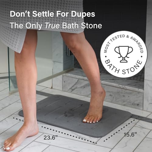 Home Stone Bath Mat Set (Rain Slate / 2 Pack)