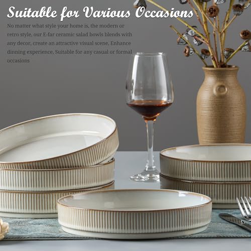Pasta Bowls Set of 6 (Creamy Beige)