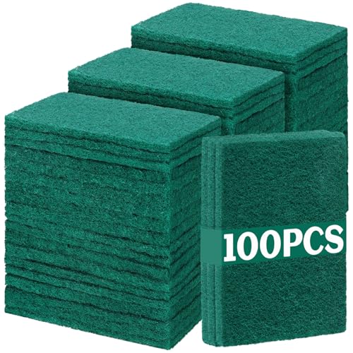 100 Pcs Heavy Duty Scouring Pads Bulk for Kitchen Dish