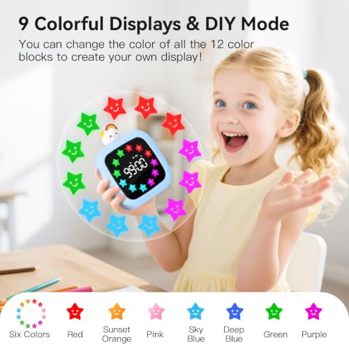 Digital Visual Timer for Kids (Rainbow Doll-blue)