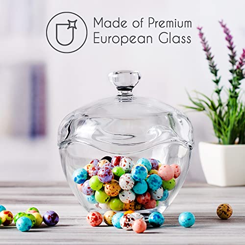 13.5 oz Glass Candy Jars for Candy Buffet with Lid