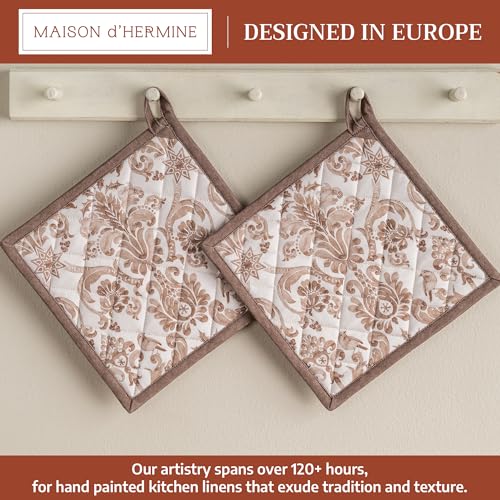 Pot Holders 100% Cotton Potholders (121 - Allure / 8" x 8" (Pot Holder Pack of 2))