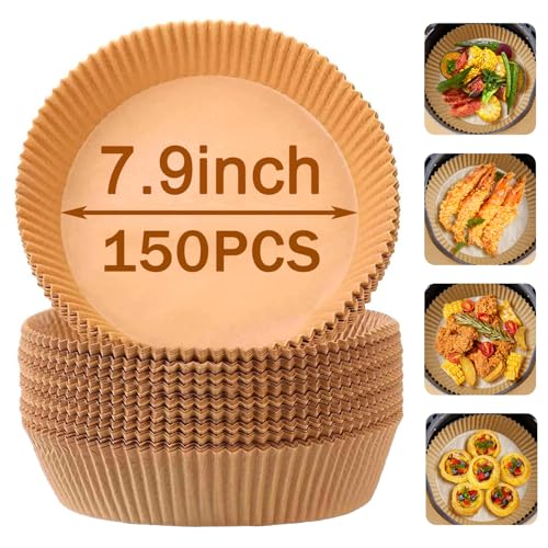 150PCS 7.9inch Round Air Fryer Liners Disposable Baking Parchment Liner for Air Fryer 5 to 8Qt (7.9inch / Round-150PCS)
