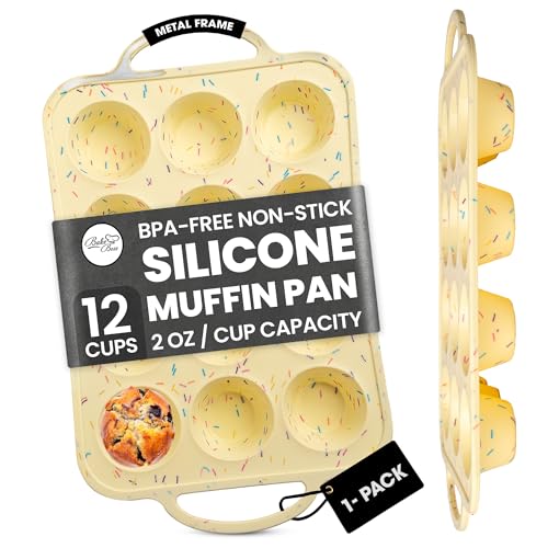 Silicone Mini Muffin Pan 12 Count (Confetti / Mini (12 Cups))