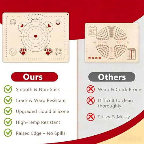 Silicone Baking Pastry Dough Mat (28"L x 19"W)