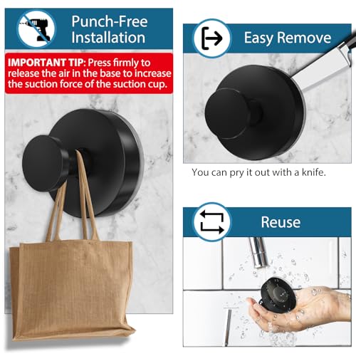 Suction Cup Hooks for Shower (2 Count)