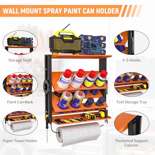 Spray Bottle Holder Wall (Orange / B-Spray Can Rack)