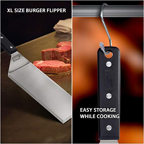 Turner 4x8 Stainless Steel Metal Griddle Spatula (ABS plastic handle turner)