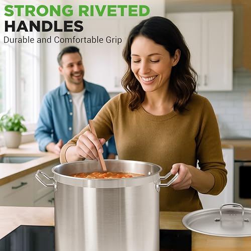 Stainless Steel Cookware Stockpot (Stainless Steel / 30 Quarts)