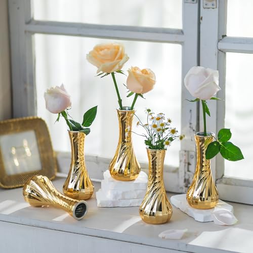 Gold Glass Bud Vase (Style 1)