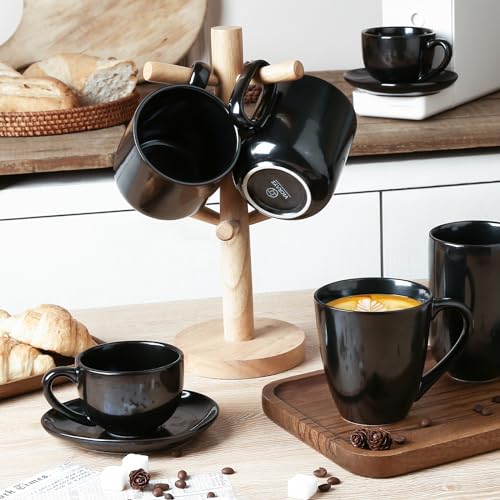 Ceramic Coffee Mug Set (Black)