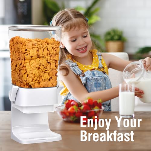 Cereal Dispenser Countertop 2pcs (White & 2pcs)
