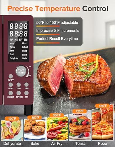 Bravo Pro Smart Air Fryer Toaster Oven Countertop Combo (Cinnamon)