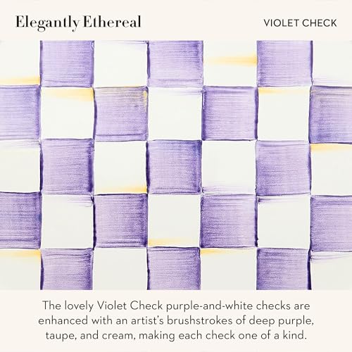 Enamel Colander (Small / Violet Check)