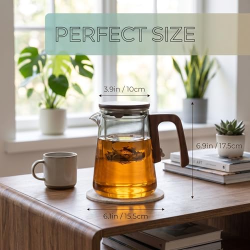 Magnetic Glass Teapot with Infuser (Round 750)