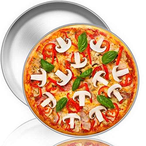 Pizza Pan 12 inch Stainless Steel Pizza Pan Set of 2 (12 Inch)
