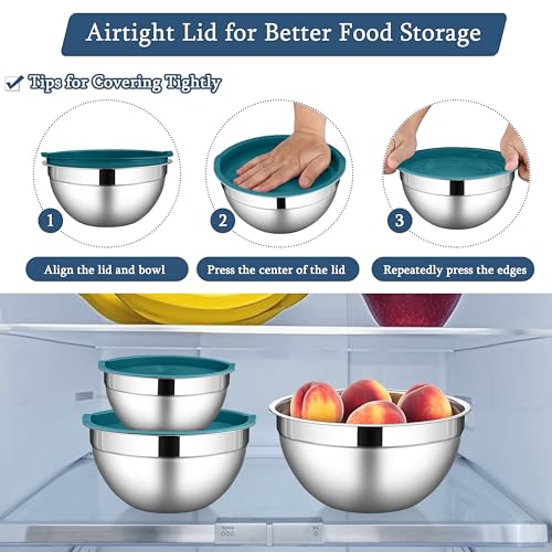 Mixing Bowls Set with Lids (6 Count)