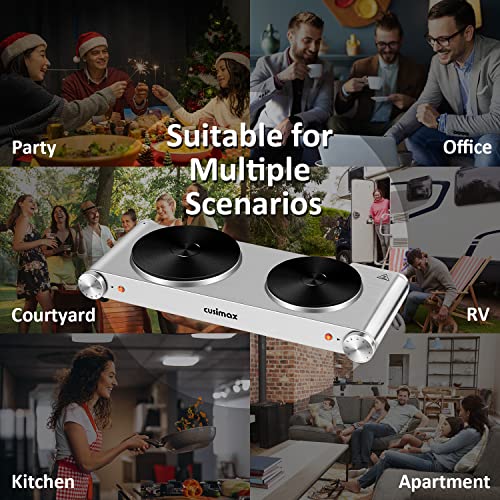 Hot Plate Electric Double Burner (Silver / Double)