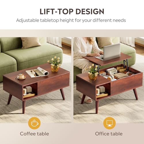 Lift Top Coffee Table with Hidden Storage (Espresso / 31.5")