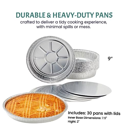 Round Aluminum Pans with Lids