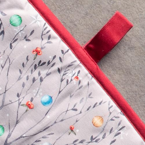 Double Oven Mitts 100% Cotton Double Oven Glove (111 - Fairy Christmas / 7" x 35" (Double Oven Mitt))
