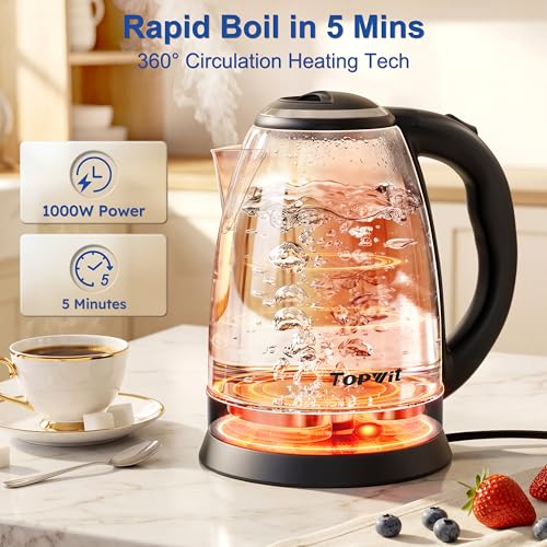 2.0L Stainless Steel Electric Kettle (2.1 Quarts / F(Stainless Steel-Silver))