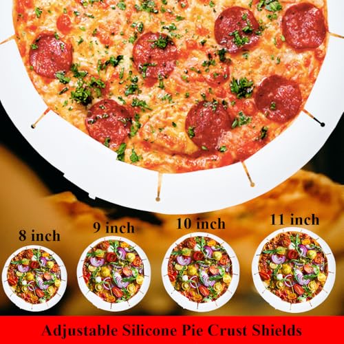 Adjustable Pie Crust Shields (Deep Transparent)