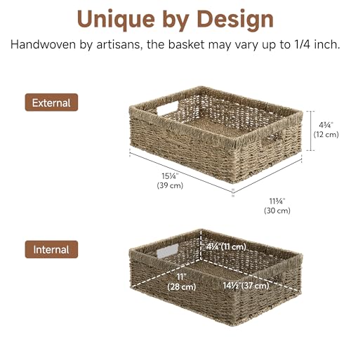 Pantry Baskets (Natural (Seagrass) / 15¼"L x 11¾"W x 4¾"H)