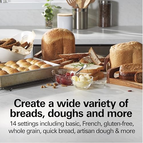 Digital Bread Maker Machine With Delay Start (White and Stainless Steel)