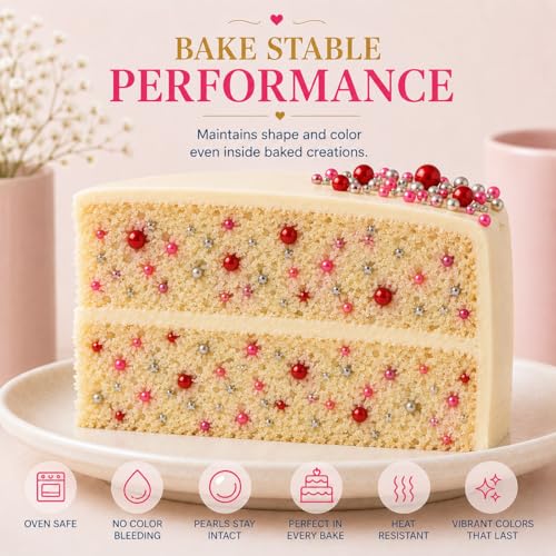 Assorted Edible Sprinkles Pack of 5 (5 Ounce)