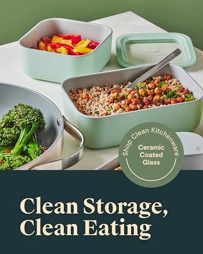 3 Piece Glass Food Storage Container Set (Gray / Food Storage Set (3x))