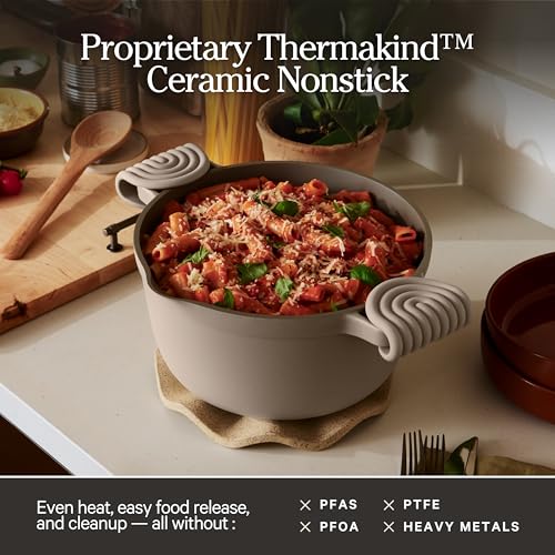 Perfect Pot 5.5 Qt Nonstick Ceramic Pot & Dutch Oven with Lid (5.5 Quarts / Steam)