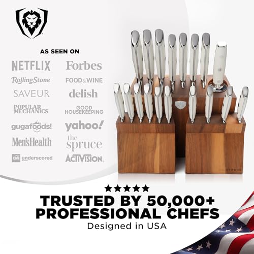18 Pc Colossal Knife Block Set (18-Pc / Glacial White)