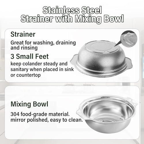 Stainless Steel Colander for Kitchen