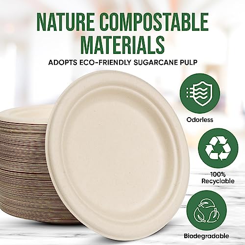 Brown Disposable Paper Plate 7 inch (Brown / 7 IN)