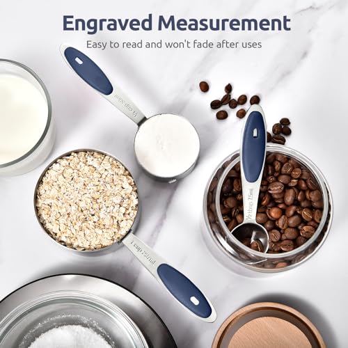 Measuring Cups Spoons Set (Navy Blue)