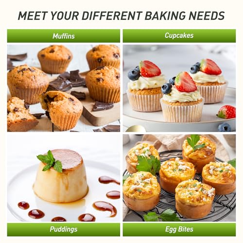 2 Pack 6 Cups Silicone Jumbo Muffin Pan with Metal Reinforced Frame Silicone Molds Mother Day Best Mama Mommy Bonus Mom Ever Mother In Law Gifts Step Mom Stepmom Grandma Gigi Granny Nana Present (2pc: 6-Cup Jumbo / Green)