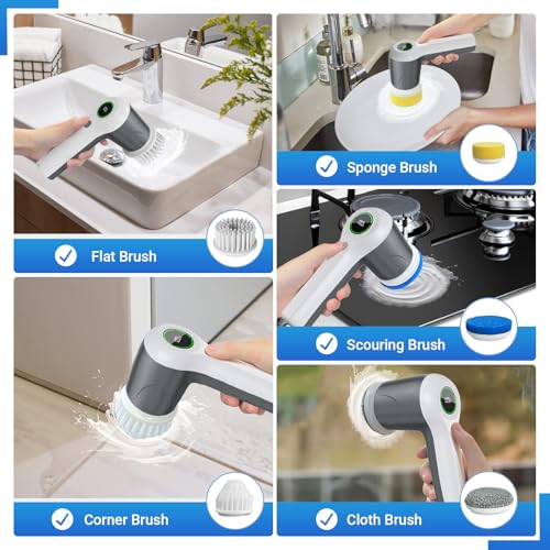 Electric Spin Scrubber (Gray)