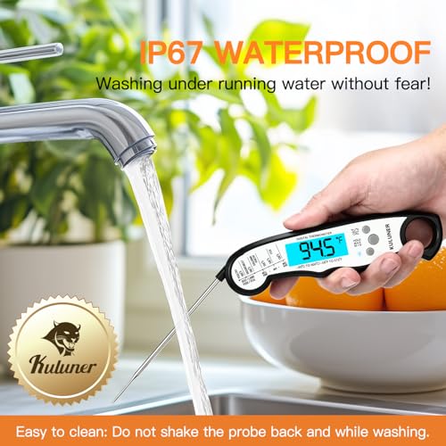Digital Instant Read Meat Thermometer for Cooking (White)