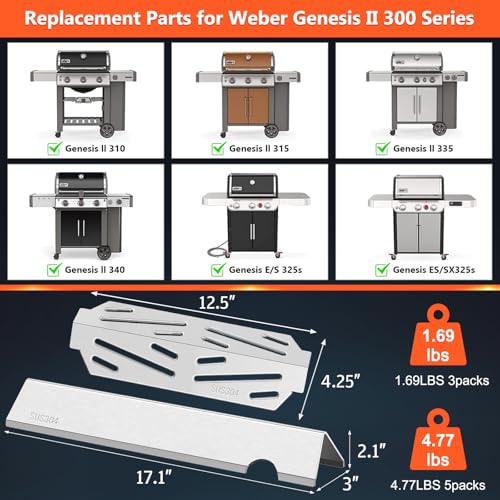 Genesis ii Flavorizer Bars Heat Deflector Replacement Parts (H4 17.1" 304)