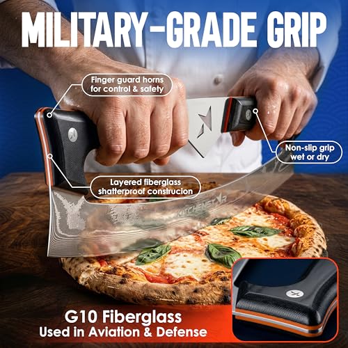Pizza Cutter Rocker Knife 16 (Gray / 16 Inch)