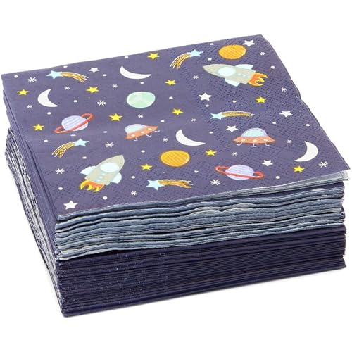 Rocket Ship Space Napkins (50 Pack)